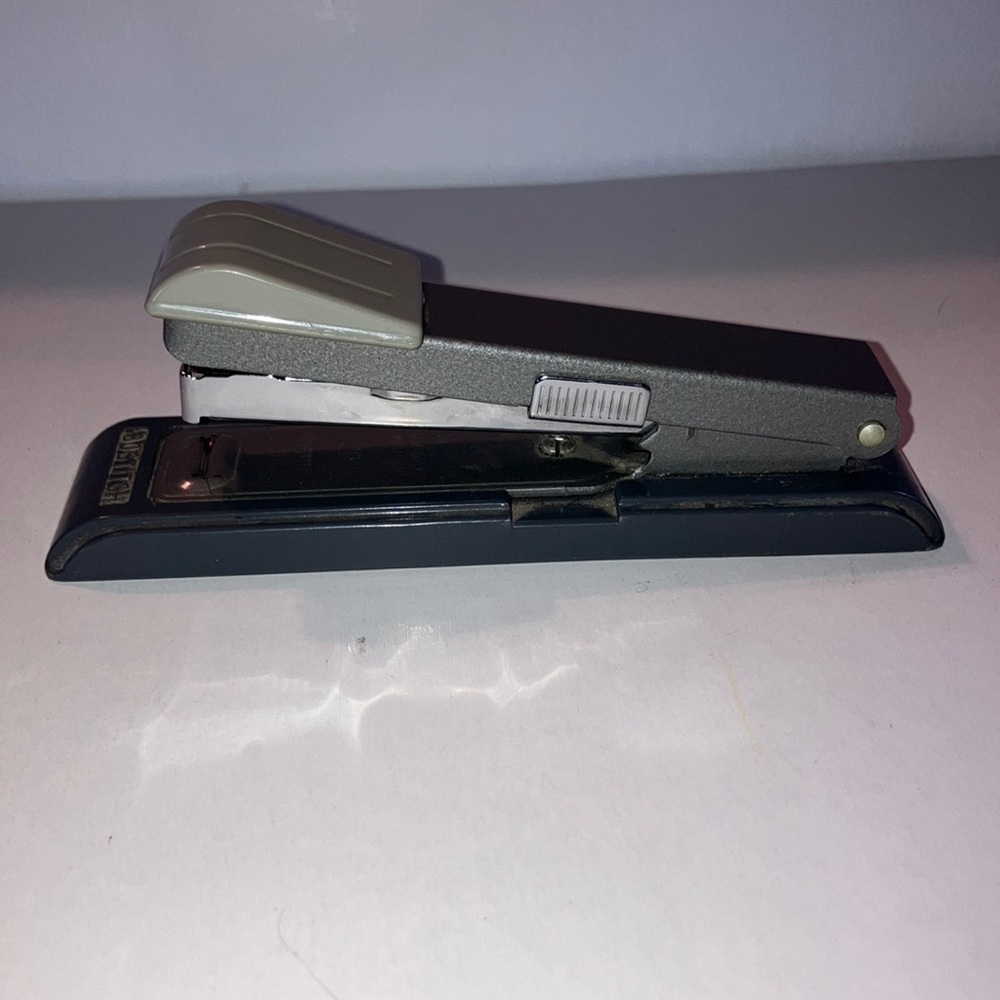 Vintage Gray Stapler with Staples